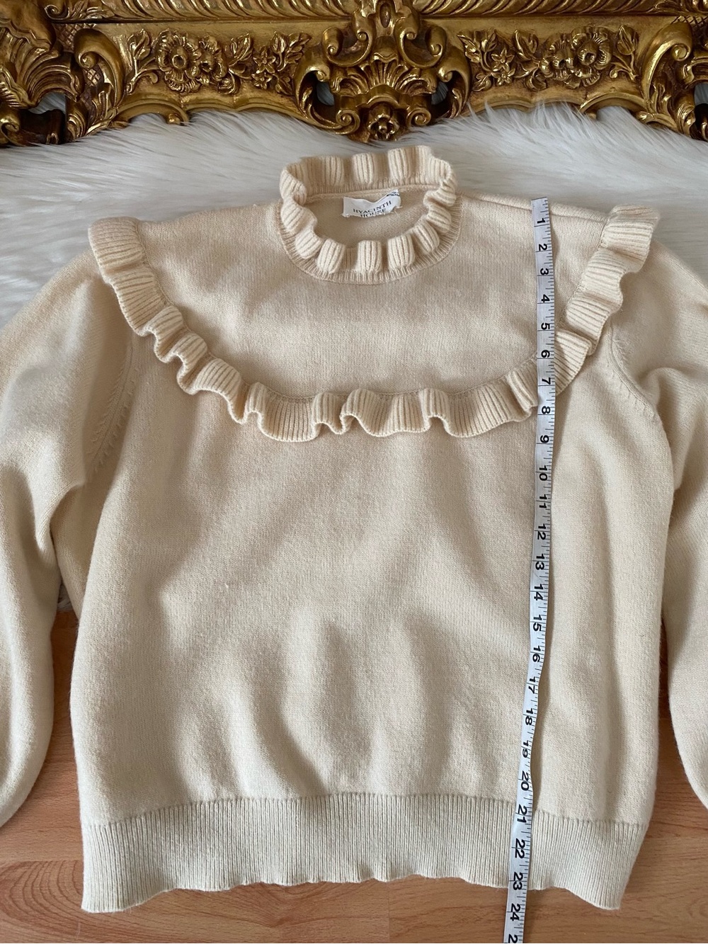 Hyacinth House Ramona Frilled Cream Sweater - Picture 11 of 14